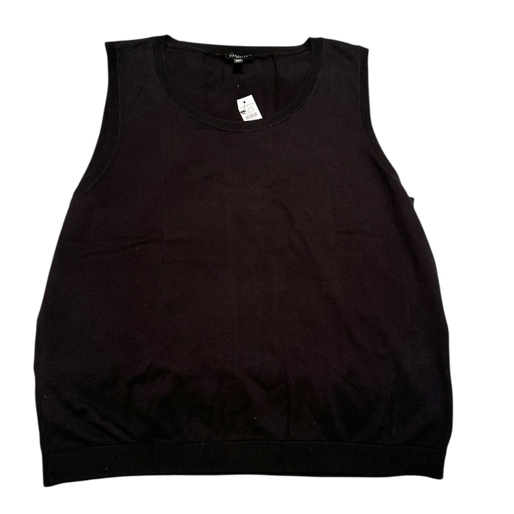 NWT Talbots Black Sleeveless Knit Top